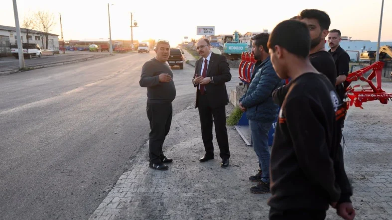 Küçük Sanayi Sitesi Caddesi Yenilendi: Vali Kızılkaya Çalışmaları Yerinde İnceledi
