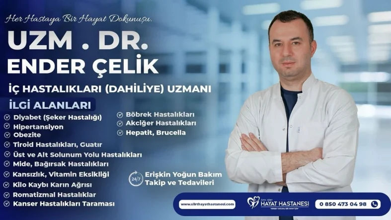 Dr. Ender Çelik’ten Yaz Aylarında Böbrek Sağlığı Uyarısı