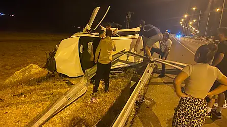 Siirt’te Hafif Ticari Araç Takla Attı: Sürücü Burnu Bile Kanamadan Kurtuldu