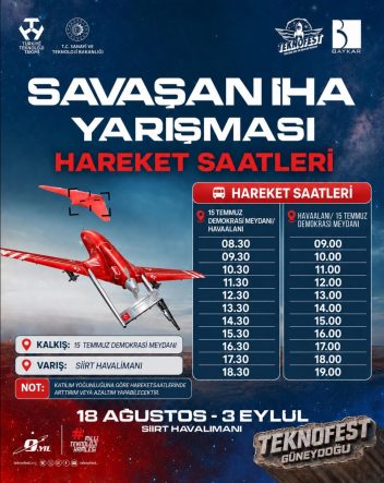 SİİRT BELEDİYESİNDEN SAVAŞAN İHA YARIŞMASI’NA ÜCRETSİZ ULAŞIM DESTEĞİ…!