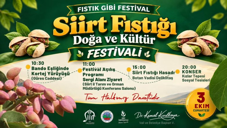 SİİRT FISTIĞI DOĞA VE KÜLTÜR FESTİVALİ BAŞLIYOR!