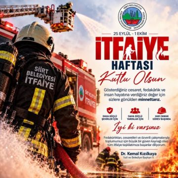 İtfaiye Haftası Kutlu Olsun